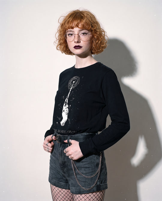 Cosmic Devotion Long Sleeve Tee worn by model