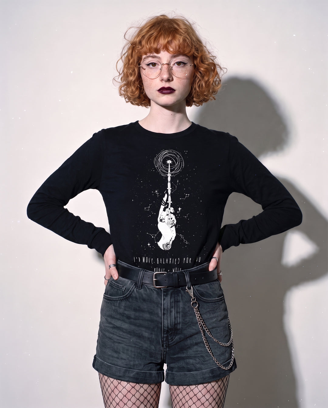 Cosmic Devotion Long Sleeve Tee worn by model