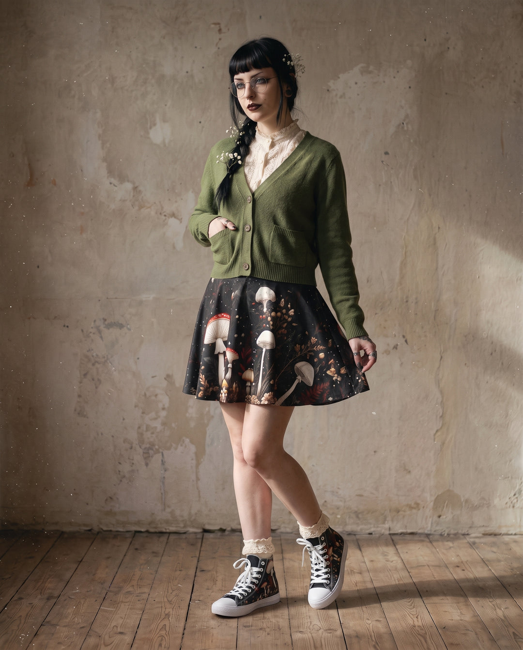 Faery Fungi Skater Skirt