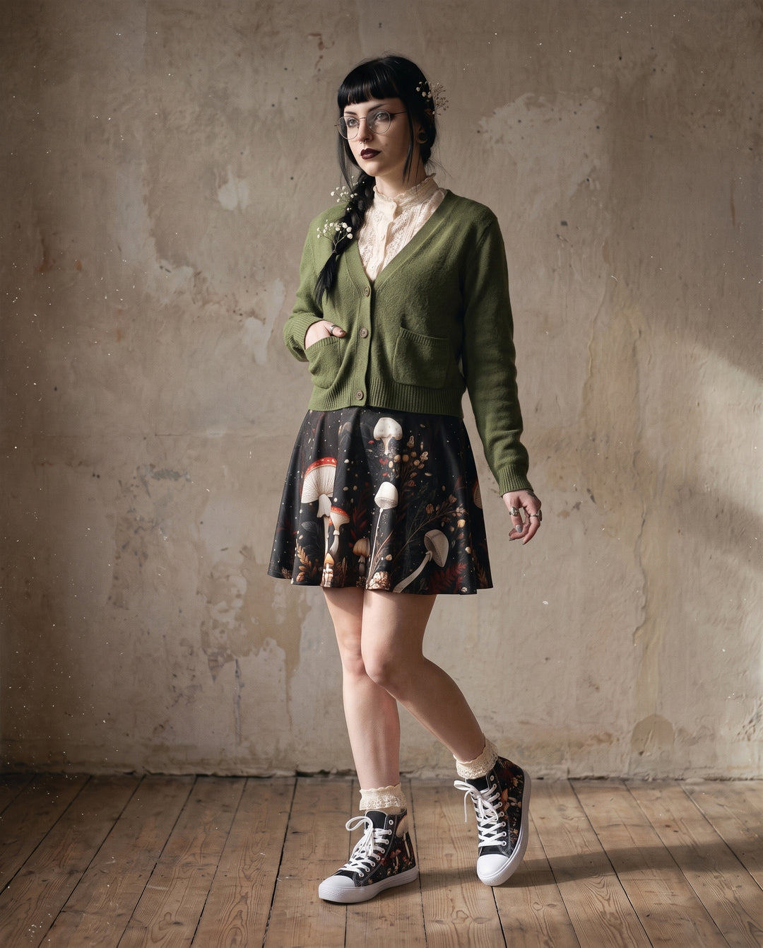 Faery Fungi Skater Skirt