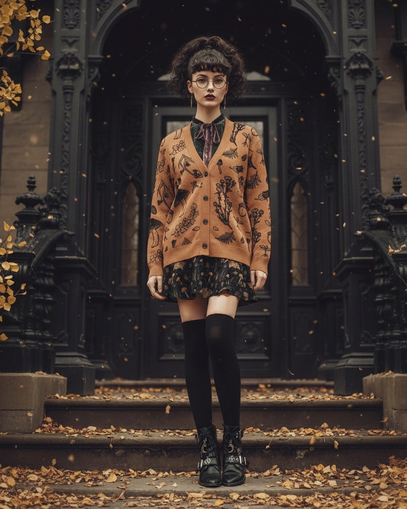Ochre Herbology Knitted Cardigan