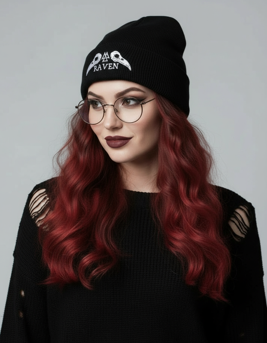Raven Study Beanie