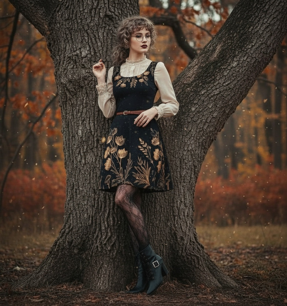 Folium Obscura Skater Dress