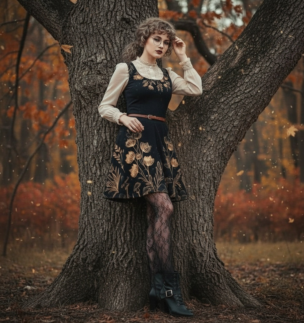 Folium Obscura Skater Dress