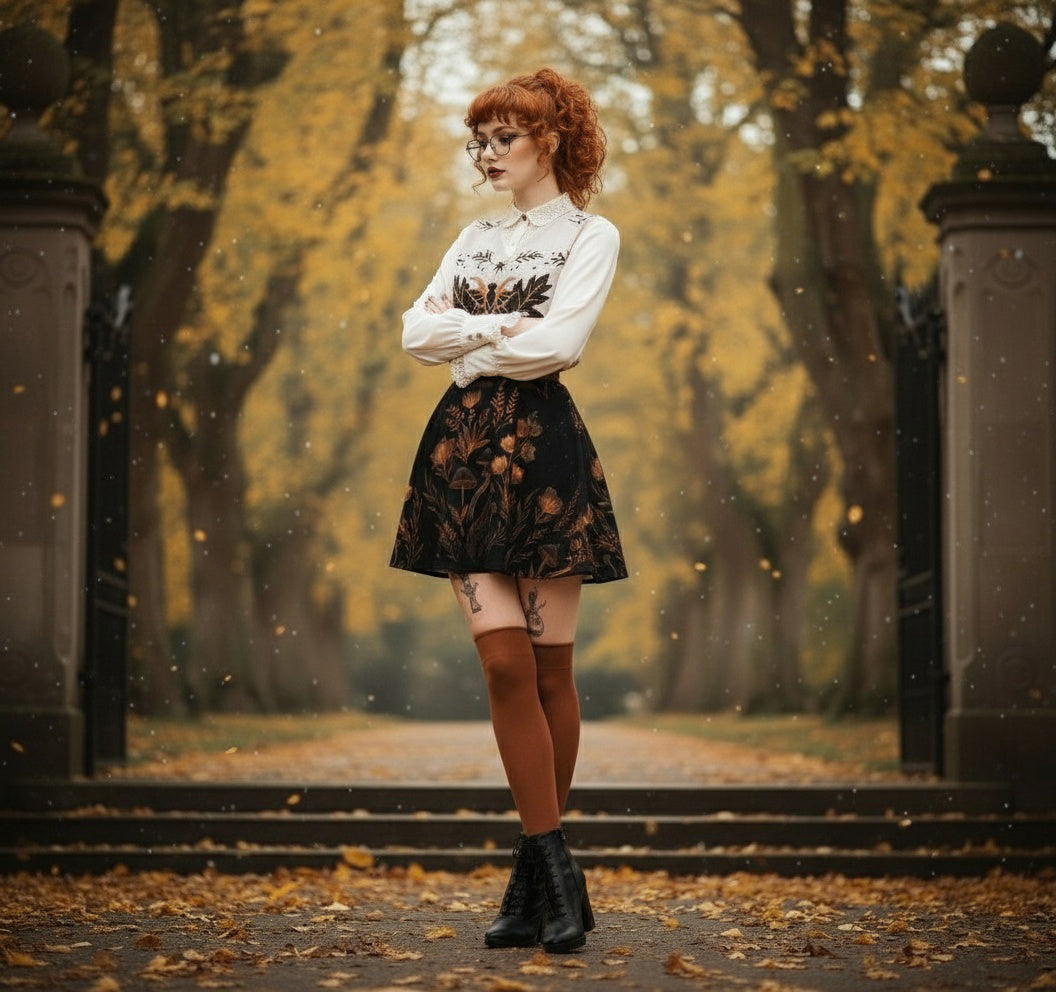 Folium Obscura Skater Skirt