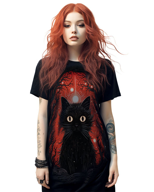 The All-Seeing Tee Dress - Gothic Style Halloween Witchy Alt Unisex T-shirt Dark Academia Pagan Grunge