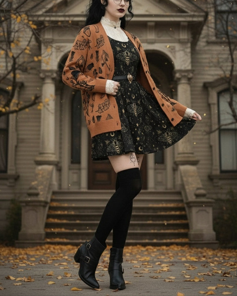 Ochre Herbology Knitted Cardigan