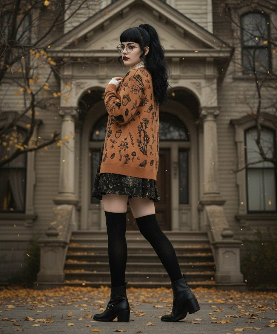 Ochre Herbology Knitted Cardigan