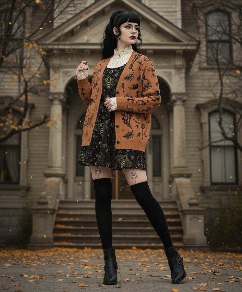 Ochre Herbology Knitted Cardigan