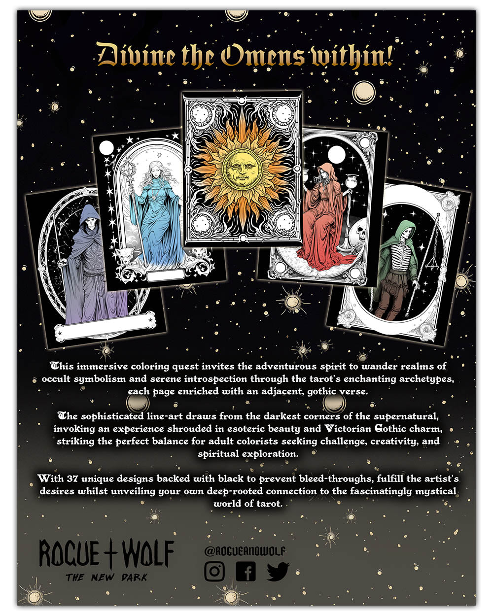 Arcane Tarot: A Mystifying Tarot Coloring Book for Adults with Victorian Inspired Poems
