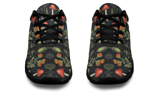 Foraging Athletic Sneakers - Vegan Running Exercise Sports Shoes Dark Academia Style Footwear