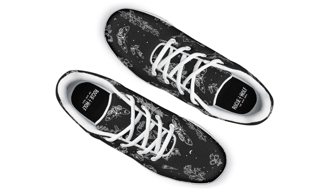 Nightshade Athletic Sneakers - Running Exercise Sports Shoes Occult Style Dark Academia Sneakers