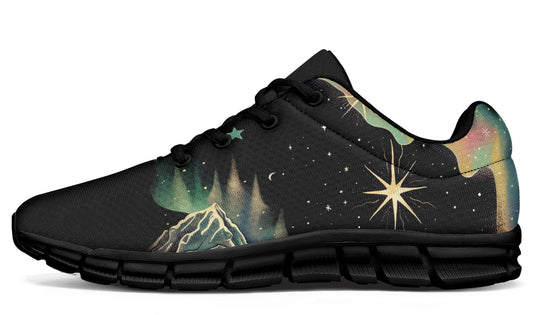 Northern Lights Athletic Sneakers - Running Shoes Exercise Sports Walking Workout Streetwear Dark Style