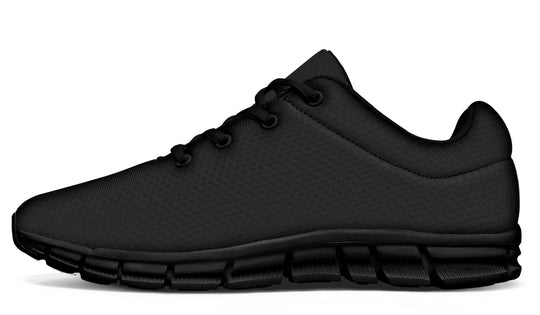 Pitch Black Athletic Sneakers - Running Shoes for Exercise Sports Walking Performance Workout Streetwear