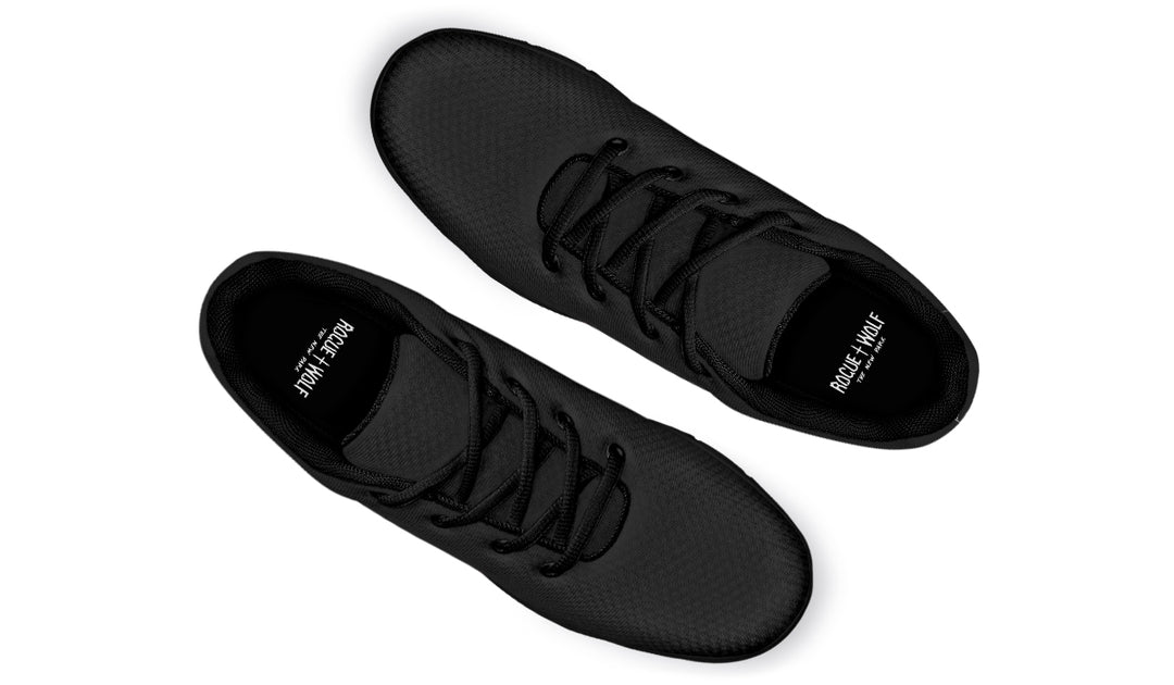 Pitch Black Athletic Sneakers - Running Shoes for Exercise Sports Walking Performance Workout Streetwear