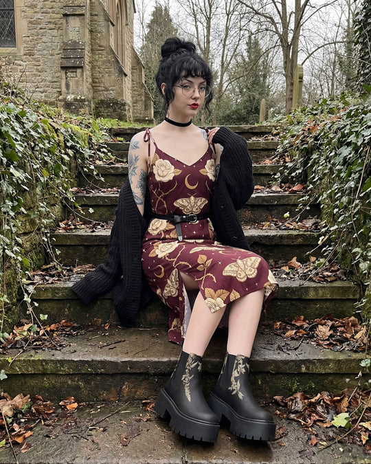 Rose Moth Slip Dress