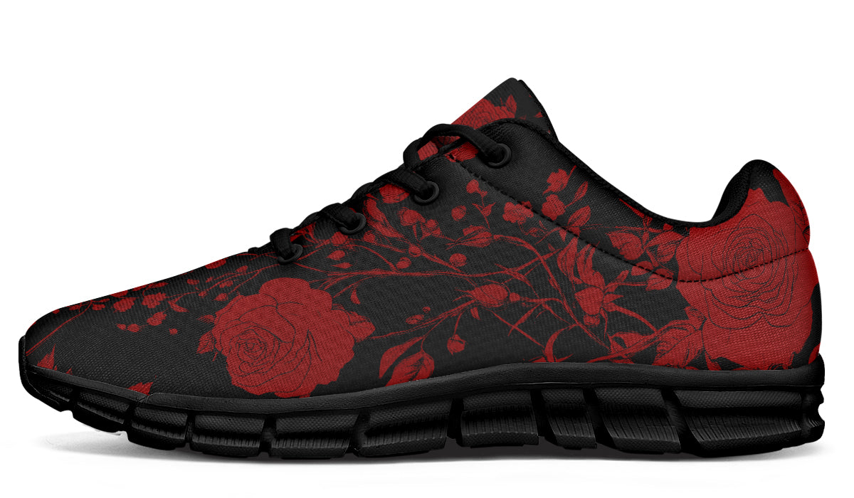 Blood Rose Romance Athletic Sneakers - Light Breathable and Comfortabl â Rogue + Wolf