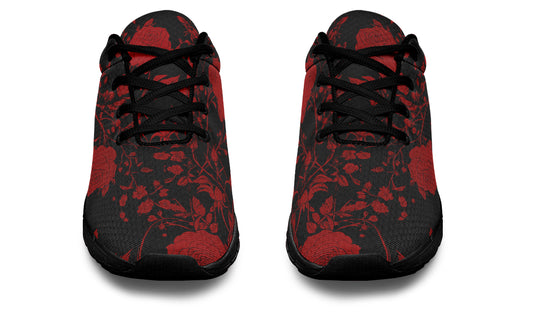 Blood Rose Romance Athletic Sneakers - Light Breathable and Comfortable Sports Shoes with Anti-Slip Soles