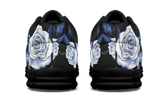 Blue Rose Romance Athletic Sneakers - Light Breathable and Comfortable Sports Shoes with Anti-Slip Soles