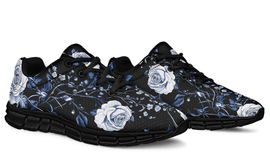 Blue Rose Romance Athletic Sneakers - Light Breathable and Comfortable Sports Shoes with Anti-Slip Soles