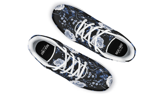 Blue Rose Romance Athletic Sneakers - Light Breathable and Comfortable Sports Shoes with Anti-Slip Soles