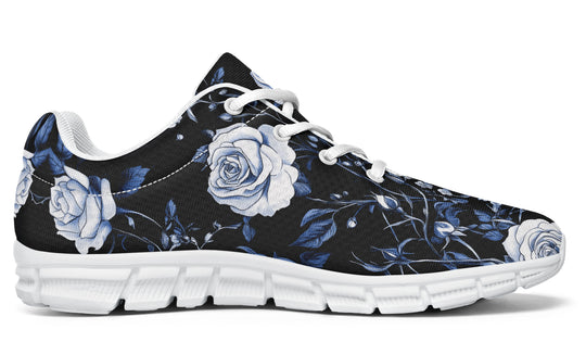 Blue Rose Romance Athletic Sneakers - Light Breathable and Comfortable Sports Shoes with Anti-Slip Soles