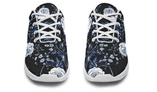 Blue Rose Romance Athletic Sneakers - Light Breathable and Comfortable Sports Shoes with Anti-Slip Soles