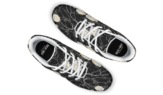 Ivory Kintsugi Rose Athletic Sneakers - Light Breathable and Comfortable Sports Shoes with Anti-Slip Soles