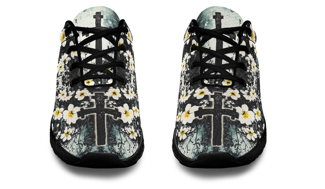 Mourning Petals Athletic Sneakers - Light Breathable and Comfortable Sports Shoes with Anti-Slip Soles