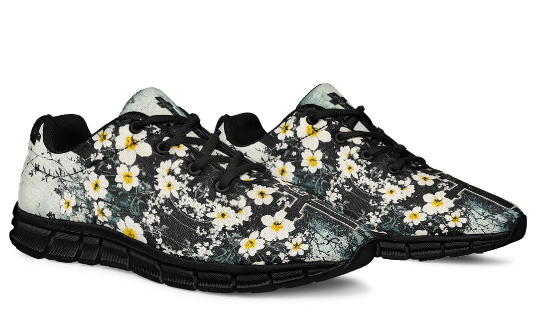 Mourning Petals Athletic Sneakers - Light Breathable and Comfortable Sports Shoes with Anti-Slip Soles