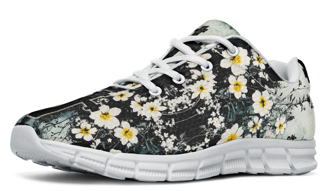 Mourning Petals Athletic Sneakers - Light Breathable and Comfortable Sports Shoes with Anti-Slip Soles