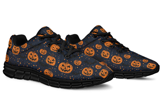 Pumpkin Party Athletic Sneakers - Light Breathable and Comfortable Sports Shoes with Anti-Slip Soles