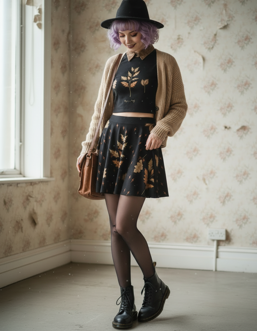 Autumn Memoir Skater Skirt