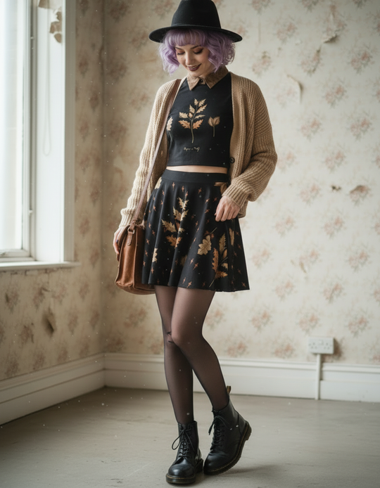 Autumn Memoir Skater Skirt