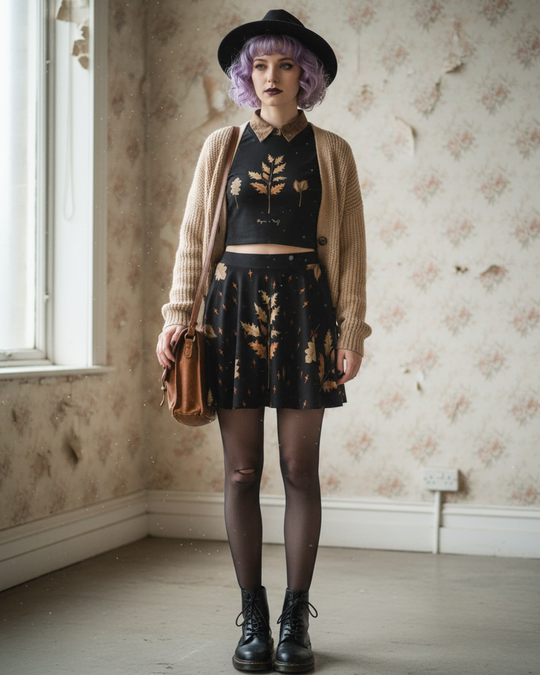 Autumn Memoir Skater Skirt