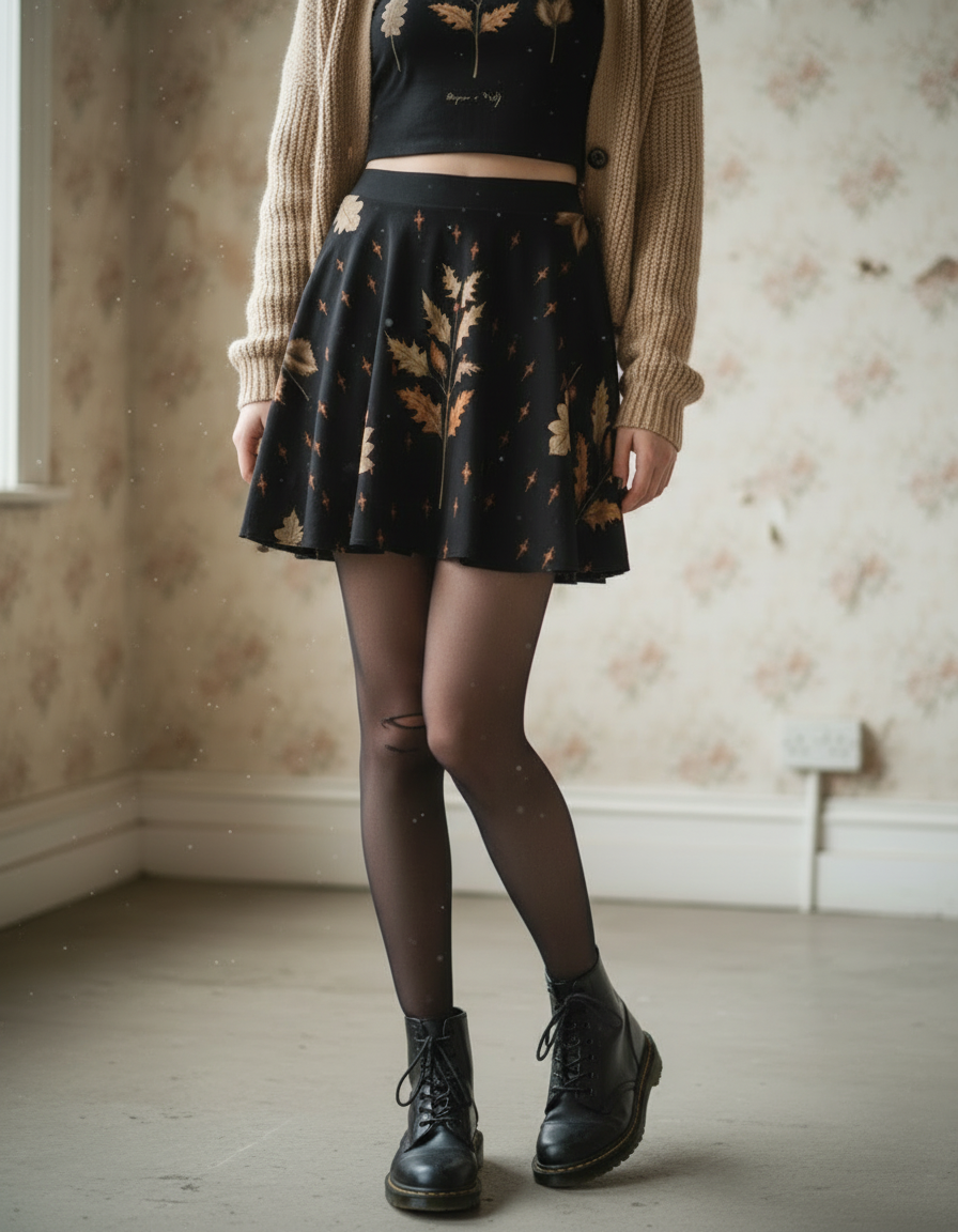 Autumn Memoir Skater Skirt
