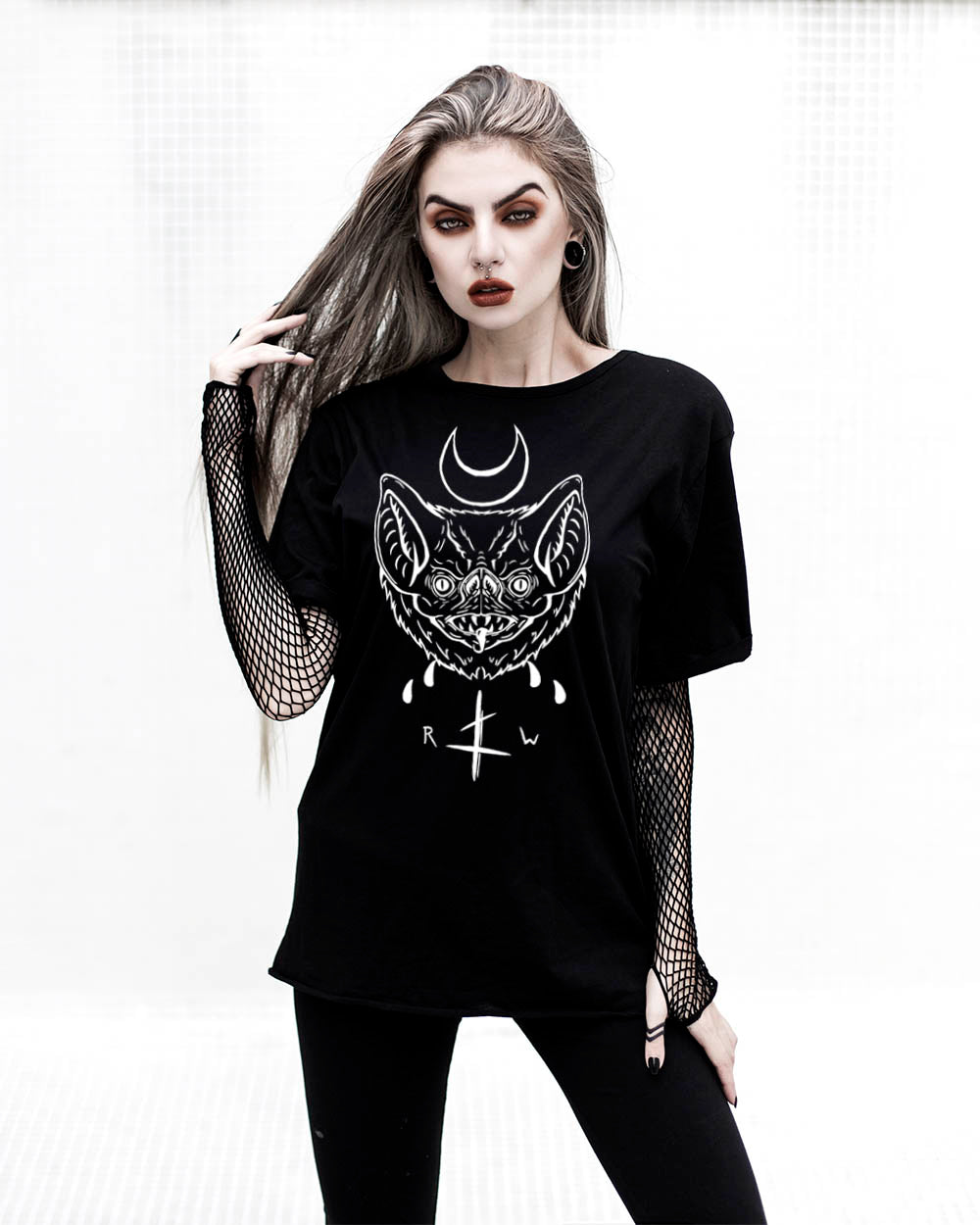 Bat Face Tee - Alt Goth Unisex T-Shirt Grunge Aesthetic Witchy Top Vegan Clothing Cool Fun Gifts