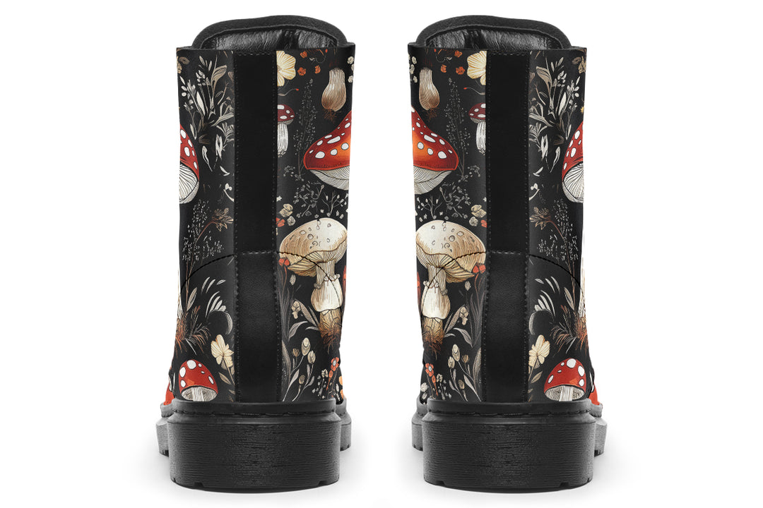 Amanita Boots - Vegan Leather Doc-Style Boots with Durable Stitched on Soles