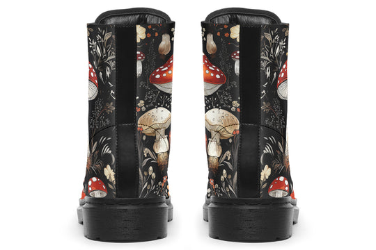 Amanita Boots - Vegan Leather Doc-Style Boots with Durable Stitched on Soles