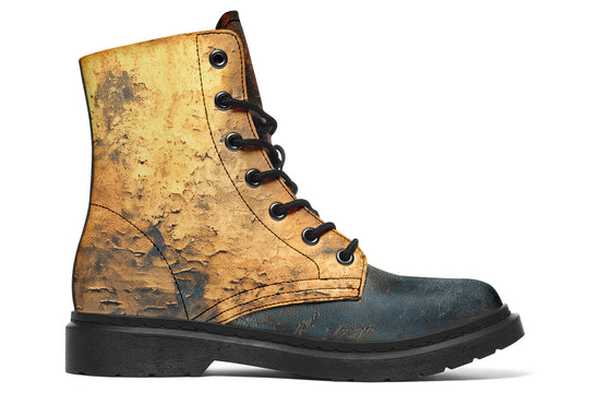 Amber Slate Boots - Vegan Leather Doc-Style Boots with Durable Stitched on Soles