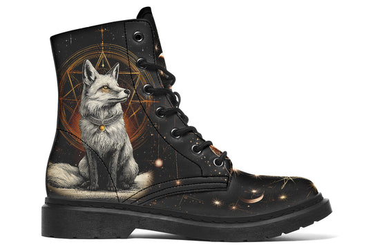 Astral Fox Boots - Vegan Leather Doc-Style Boots with Durable Stitched on Soles