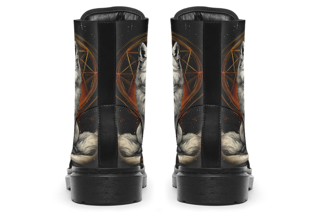 Astral Fox Boots - Vegan Leather Doc-Style Boots with Durable Stitched on Soles