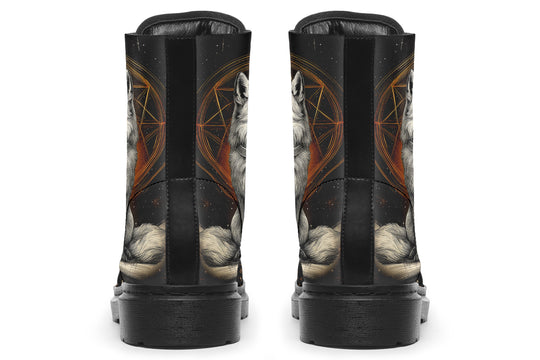 Astral Fox Boots - Vegan Leather Doc-Style Boots with Durable Stitched on Soles