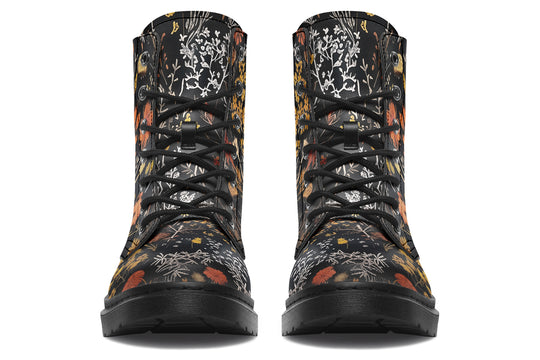 Autumn Reverie Boots - Vegan Leather Doc-Style Boots with Durable Stitched on Soles