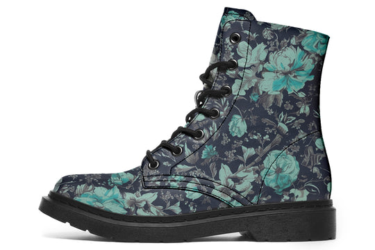 Azure Vintage Peonies Boots