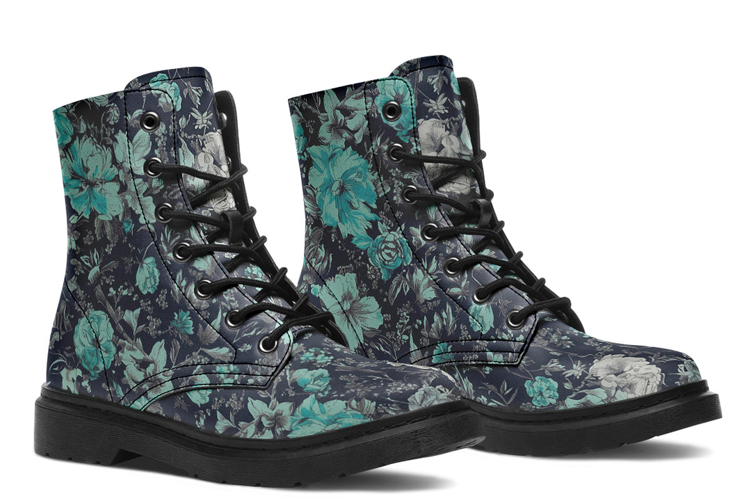 Azure Vintage Peonies Boots