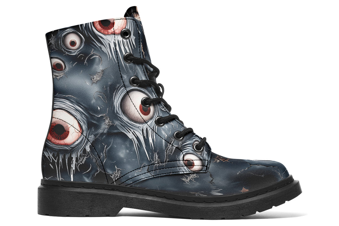 Beholder Boots - Vegan Leather Doc-Style Boots with Durable Stitched on Soles