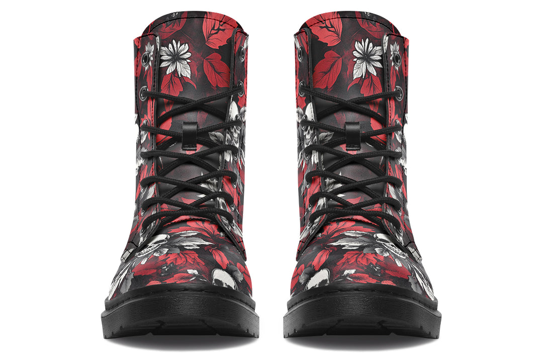 BloodLeaf Boots - Vegan Leather Doc-Style Boots with Durable Stitched on Soles