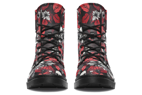 BloodLeaf Boots - Vegan Leather Doc-Style Boots with Durable Stitched on Soles