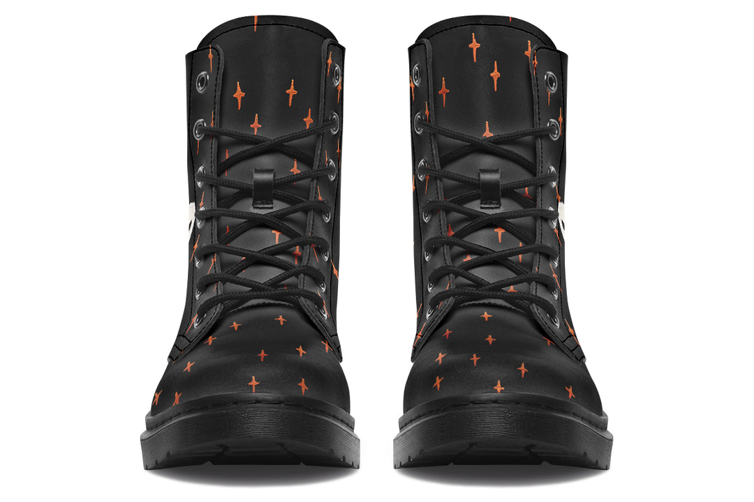 Boo Boots - Vegan Leather Doc-Style Boots with Durable Stitched on Soles